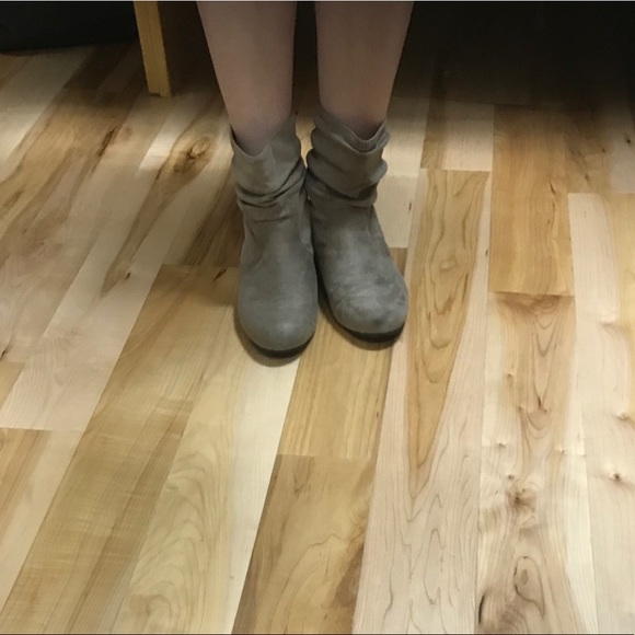 Suede Beige Bootie - Picture 1 of 5
